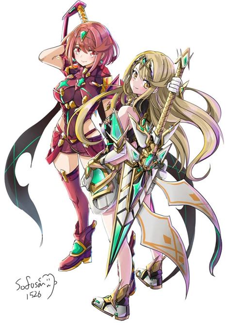 Pyra and Mythra (UltraBinou) : r/Xenoblade